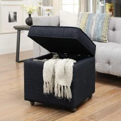 Inspired Home Martina Ottoman