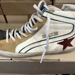 Golden Goose men Suede Toe And Star in White/Grey/Dark Red/Bluette