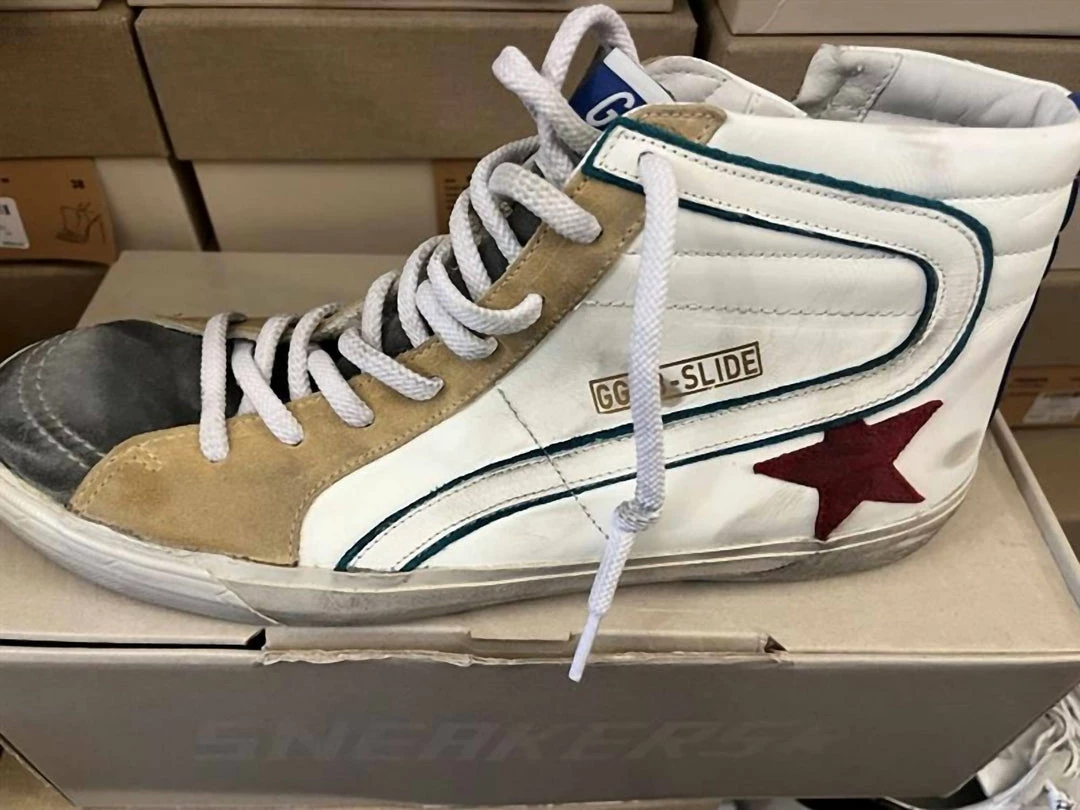 Golden Goose men Suede Toe And Star in White/Grey/Dark Red/Bluette