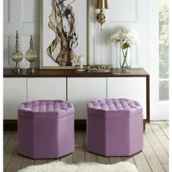Inspired Home Gabriella Storage Ottoman