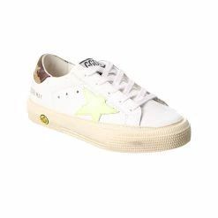 kids Golden Goose May Leather Sneaker