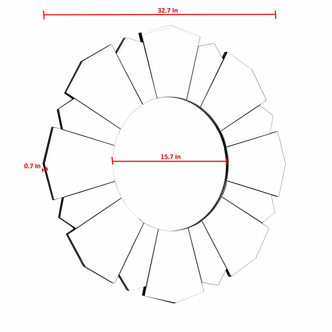 Inspired Home Aryana Wall Mirror - Image 5
