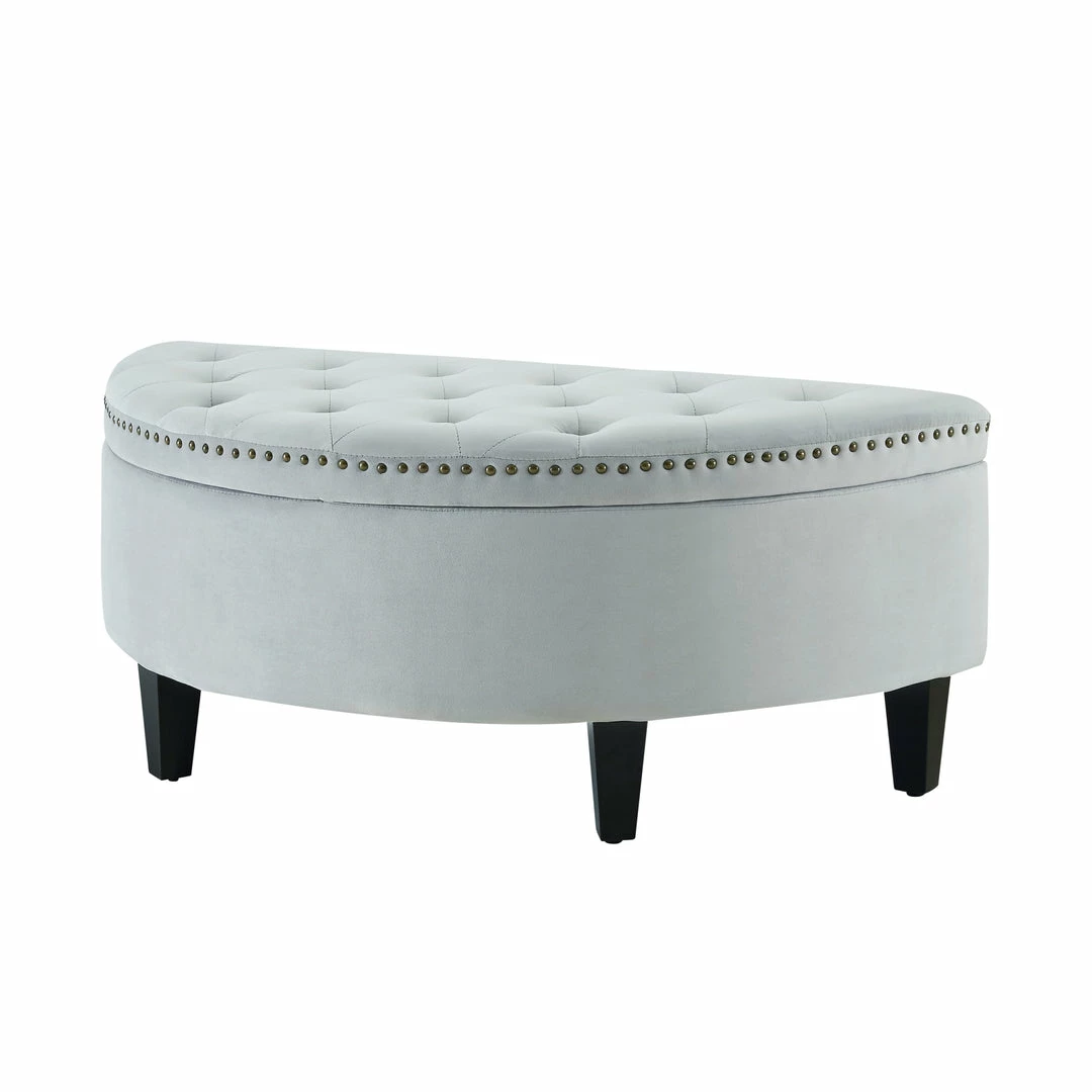 Inspired Home Leandra Storage Ottoman - Image 4