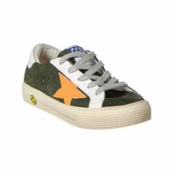 kids Golden Goose May Suede & Leather Sneaker