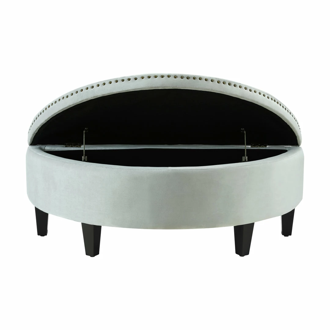 Inspired Home Leandra Storage Ottoman - Image 5