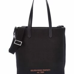 women Golden Goose Logo Canvas & Leather Tote