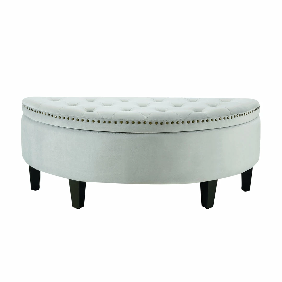 Inspired Home Leandra Storage Ottoman - Image 3