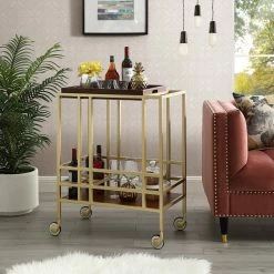Inspired Home Kelsey Bar Cart