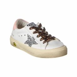 kids Golden Goose May Leather Sneaker
