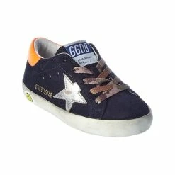 kids Golden Goose Superstar Suede & Leather Sneaker