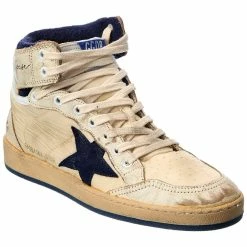 men Golden Goose Sky-Star Nylon & Leather Sneaker