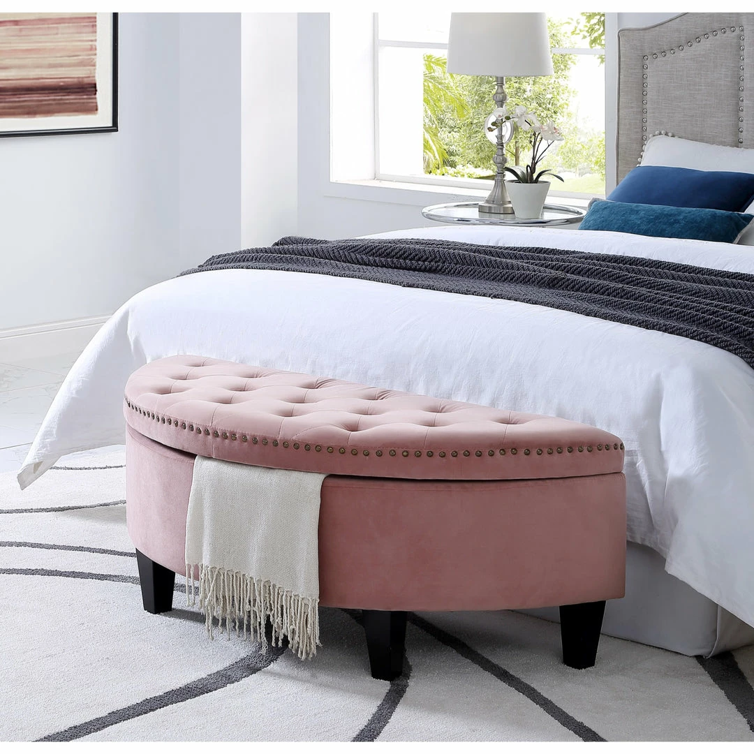 Inspired Home Leandra Storage Ottoman - Image 11