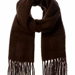 women Golden Goose Lettering Fringe Alpaca-Blend Scarf