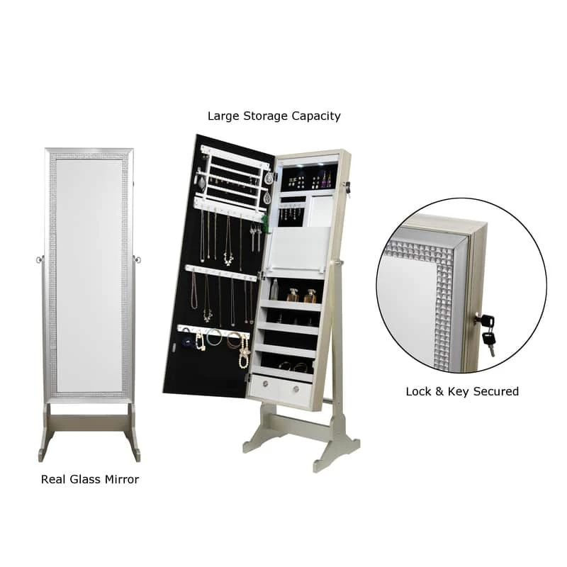 Inspired Home Mirabai Jewelry Armoire - Image 3