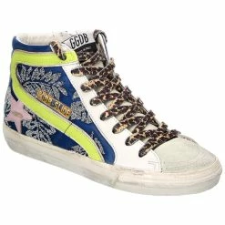 women Golden Goose Slide Satin & Leather Sneaker