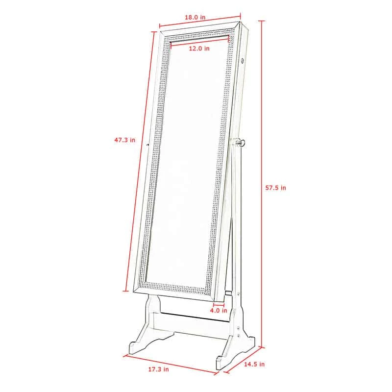 Inspired Home Mirabai Jewelry Armoire - Image 6