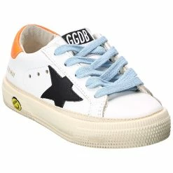 kids Golden Goose May Leather Sneaker