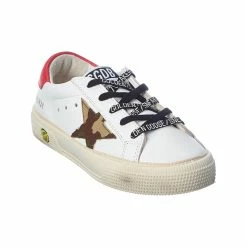 kids Golden Goose May Leather Sneaker