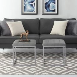 Inspired Home Logan Ottoman
