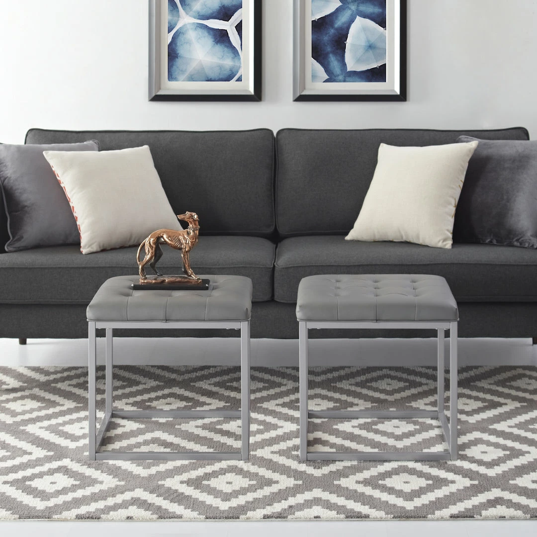Inspired Home Logan Ottoman