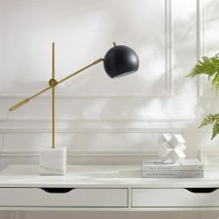 Inspired Home Federico Table Lamp With 5ft Power Cord