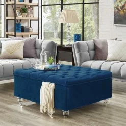 Inspired Home Claretta Storage Ottoman